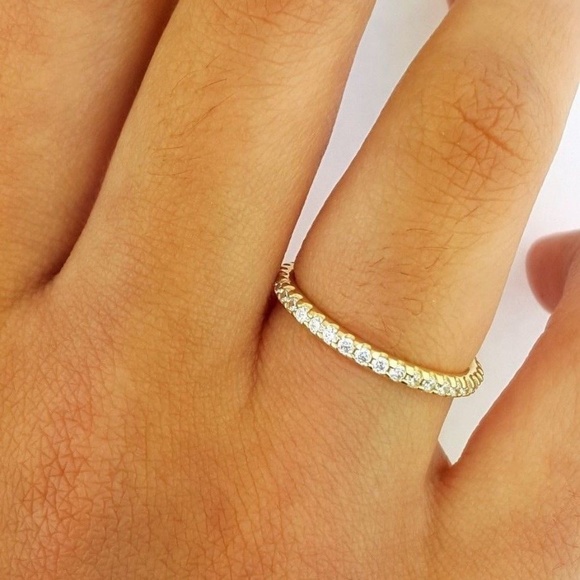 New 14k Solid White or Yellow Gold Wedding Band - Picture 11 of 15